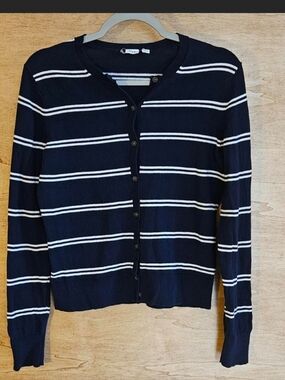 Women’s GAP Navy Blue Striped Cardigan